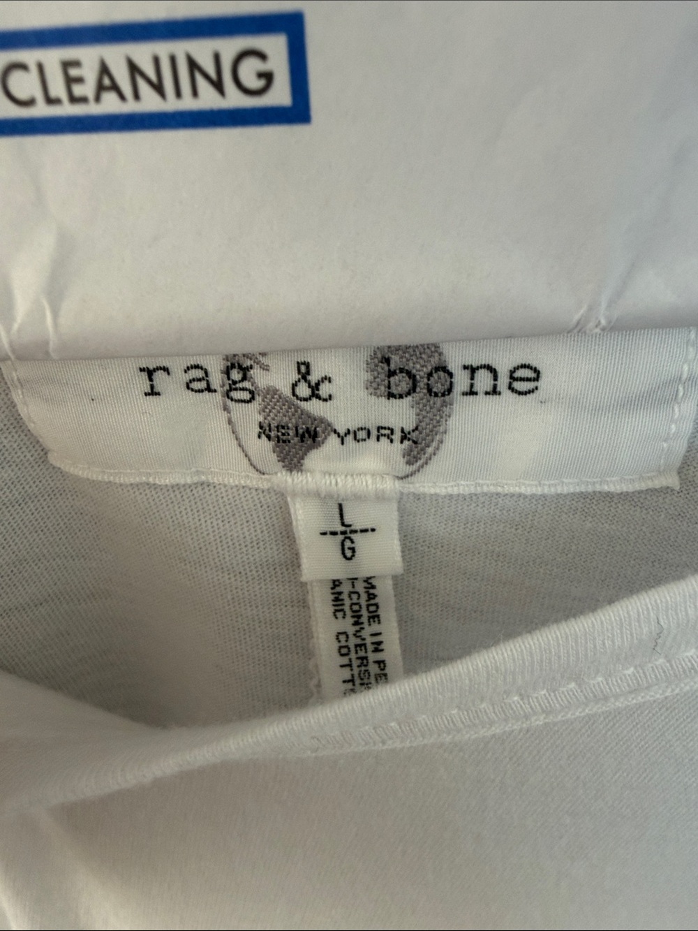 Rag & Bone White Pocket Tee Soft Cotton Crew View 2